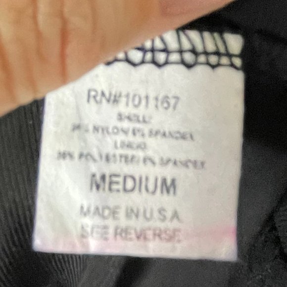 Pebble and Stone | Black Mesh Polka Dotted Top | Size M - Picture 6 of 7